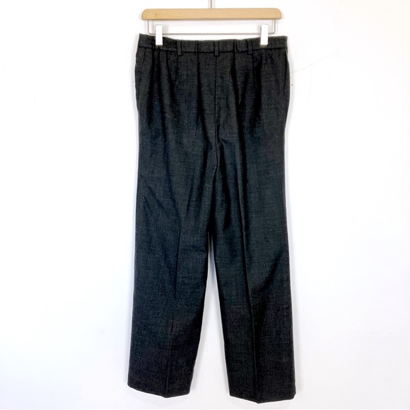 Vintage high waisted grey wool trousers mom pants petite cropped - Picture 2 of 8